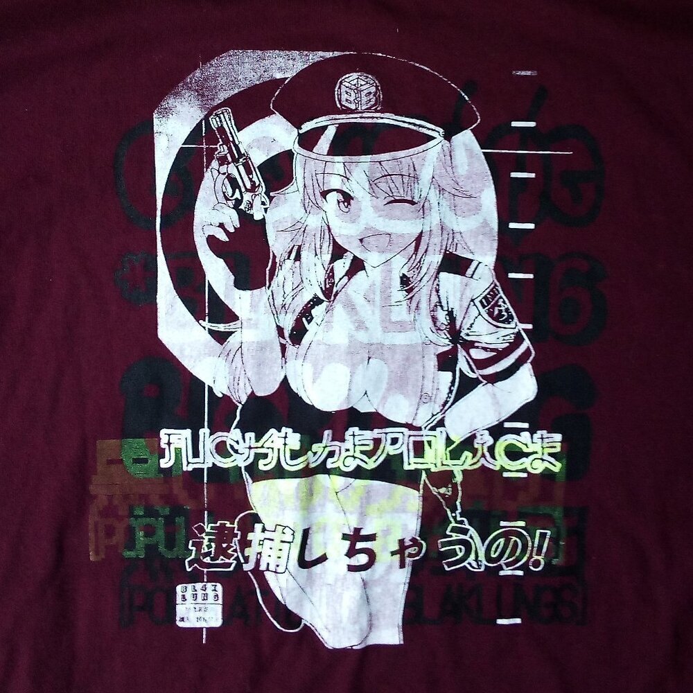 Vintage Y2K BL4K LUNG Anime %!@% The Police T-Shirt